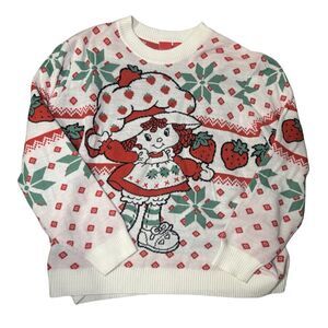 Retro Strawberry Shortcake Kawaii Cottage Grannycore Kitsch Coquette Sweater L